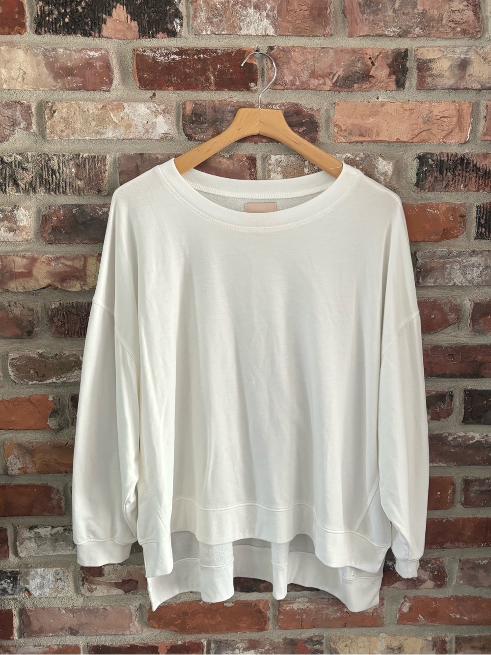 FOUND Los Angeles White Long Sleeve Tunic Shirt Top, L